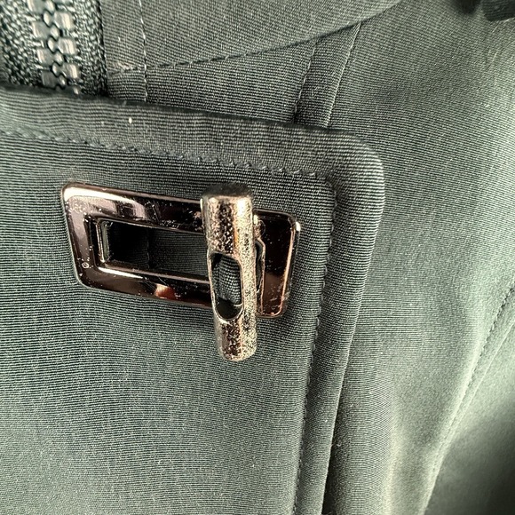 Mid Length Parka Coat Size Small Removable Hood Full Zip Genuine Fox Fur Winter - Picture 6 of 13